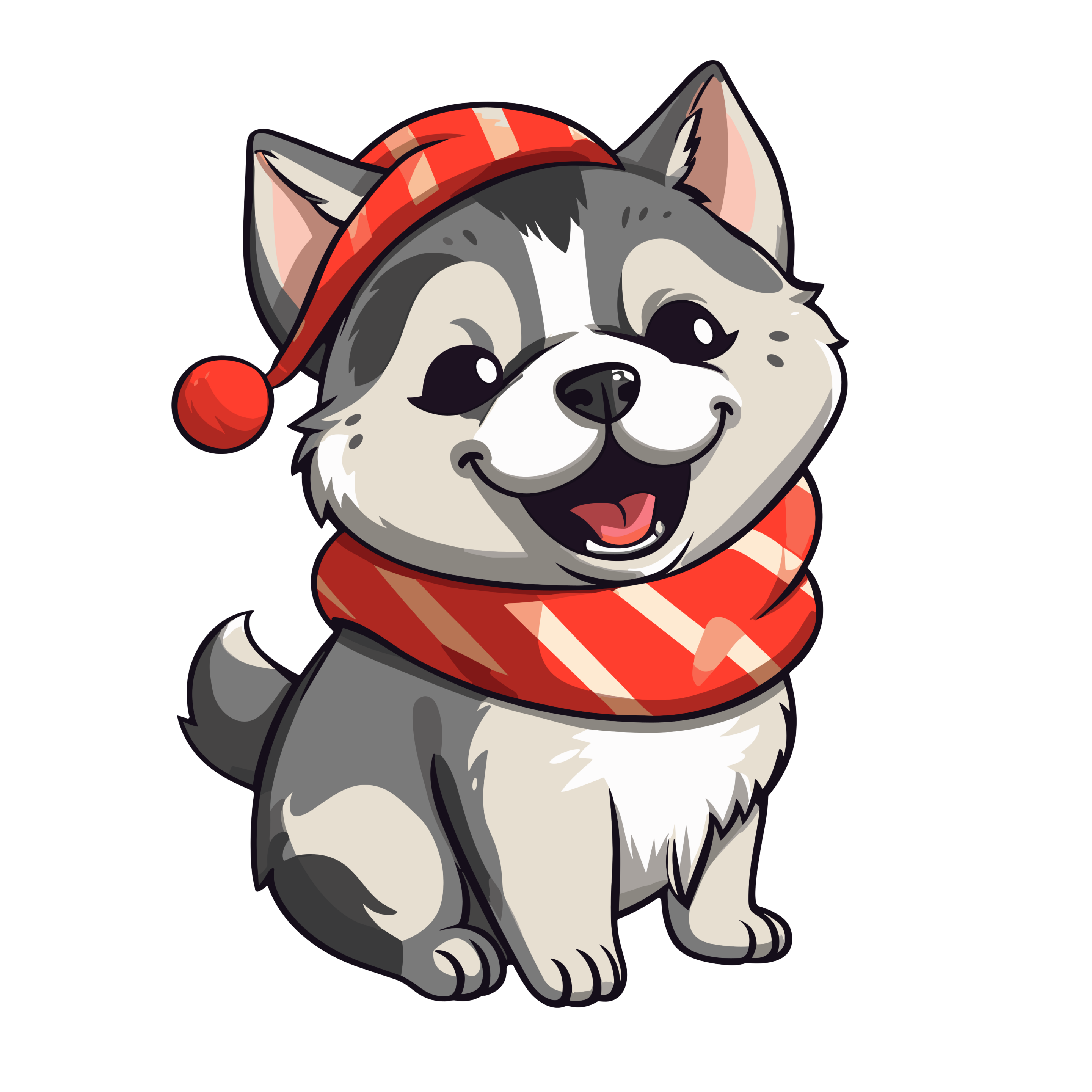 vector descargable para reproducir la imagen de un Perrito de navidad. Utiliza tu máquina de corte CNC para la realización de este proyecto.