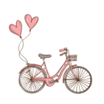 Bicicleta con globos - Vector descarganle para corte CNC y grabado laser gratis | Stanser