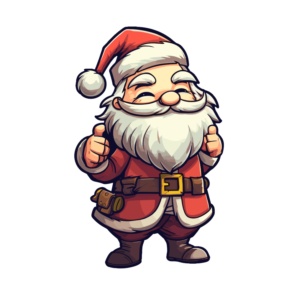 Santa Animado 3 — vector para corte CNC