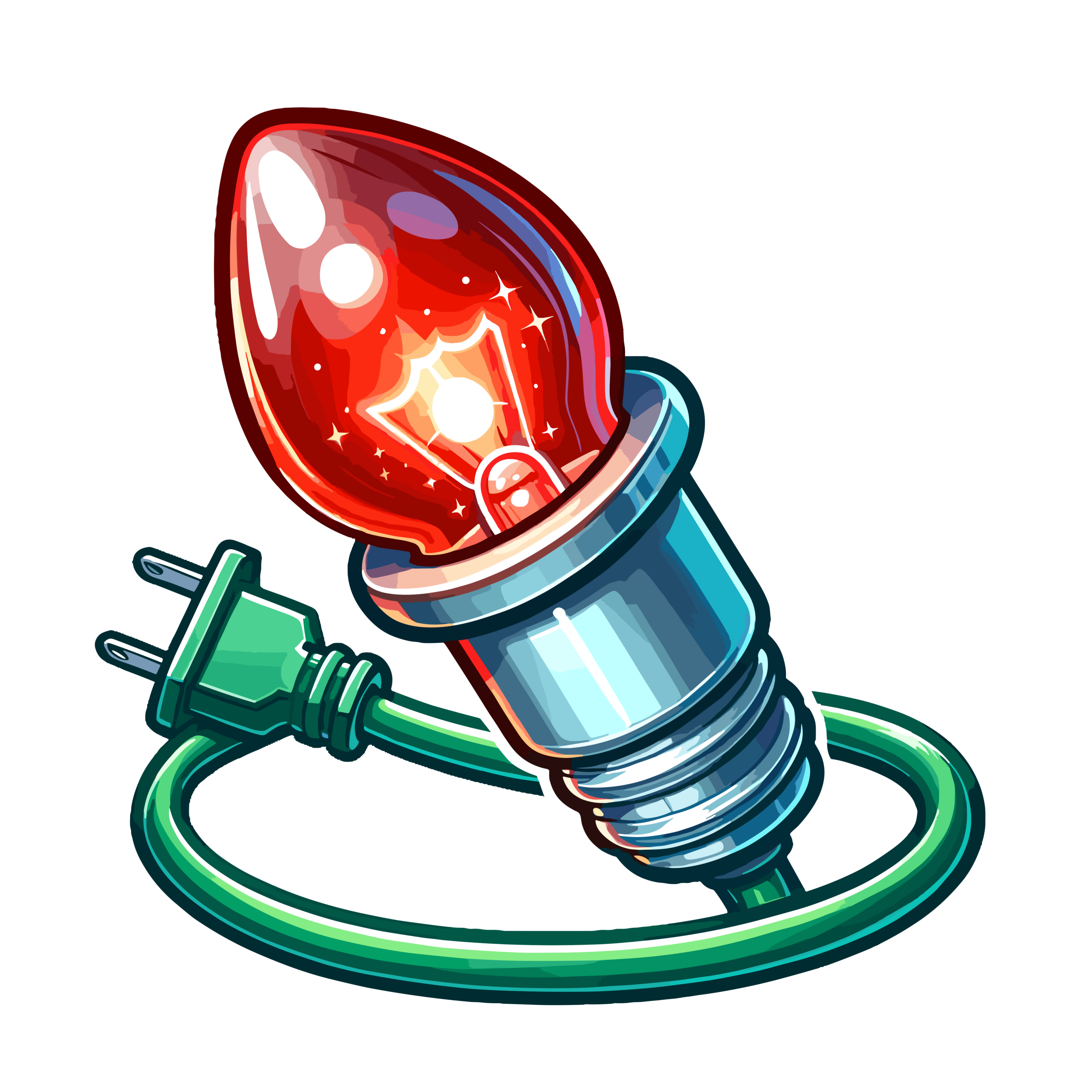 vector descargable para reproducir la imagen de una Bombilla de navidad 1. Utiliza tu máquina de corte CNC para la realización de este proyecto.