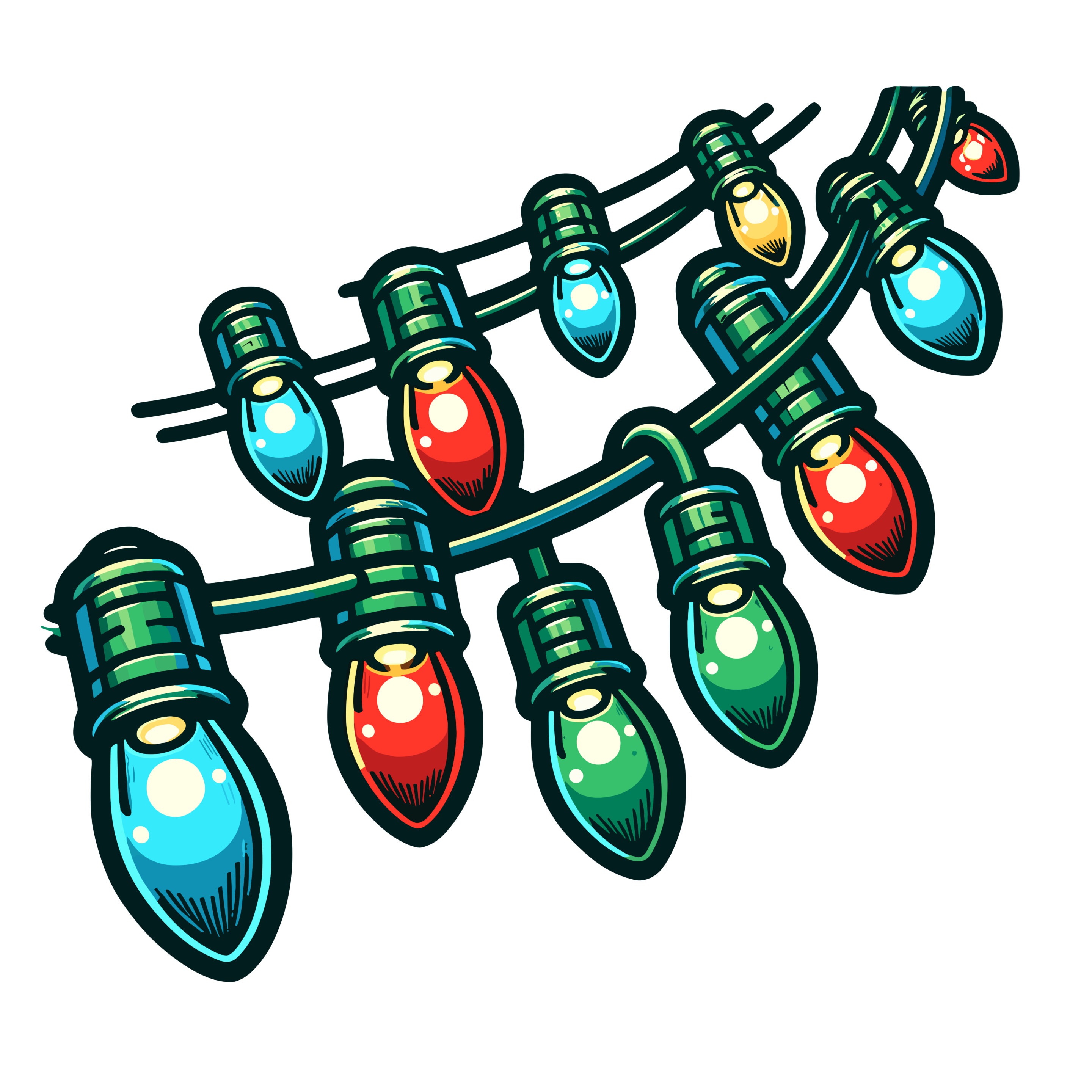 vector descargable para reproducir la imagen de una Bombillas de navidad 2. Utiliza tu máquina de corte CNC para la realización de este proyecto.