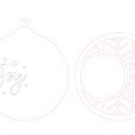 Esfera navideña de 2 capas #5 - Vector descarganle para corte CNC y grabado laser gratis | Stanser