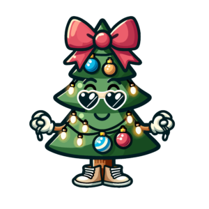 Árbol de navidad animado con lentes
