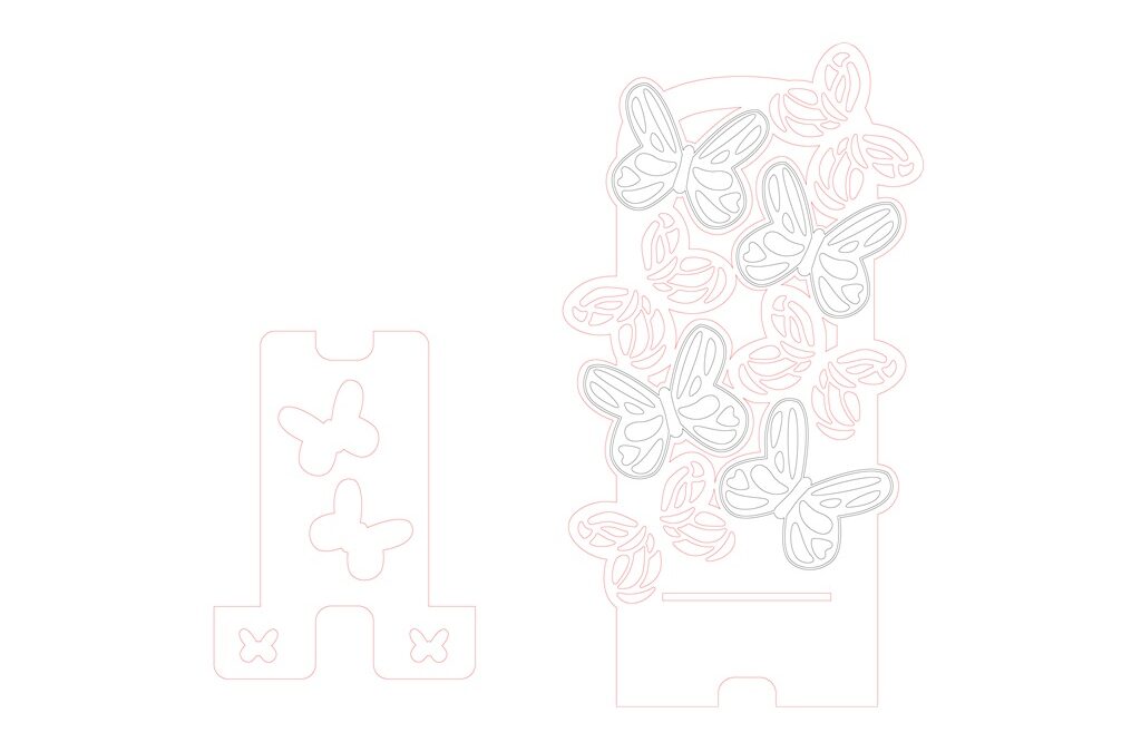 Base para celular «Mariposas»