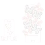 Base para celular "Mariposas" - Vector descarganle para corte CNC y grabado laser gratis | Stanser