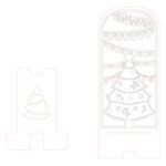 Base para celular "Navidad" - Vector descarganle para corte CNC y grabado laser gratis | Stanser