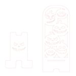 Base para celular "Halloween" - Vector descarganle para corte CNC y grabado laser gratis | Stanser