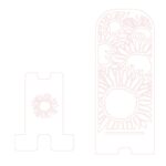 Base para celular "Girasoles" 1 - Vector descarganle para corte CNC y grabado laser gratis | Stanser