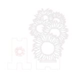 Base para celular "Girasoles" 2 - Vector descarganle para corte CNC y grabado laser gratis | Stanser