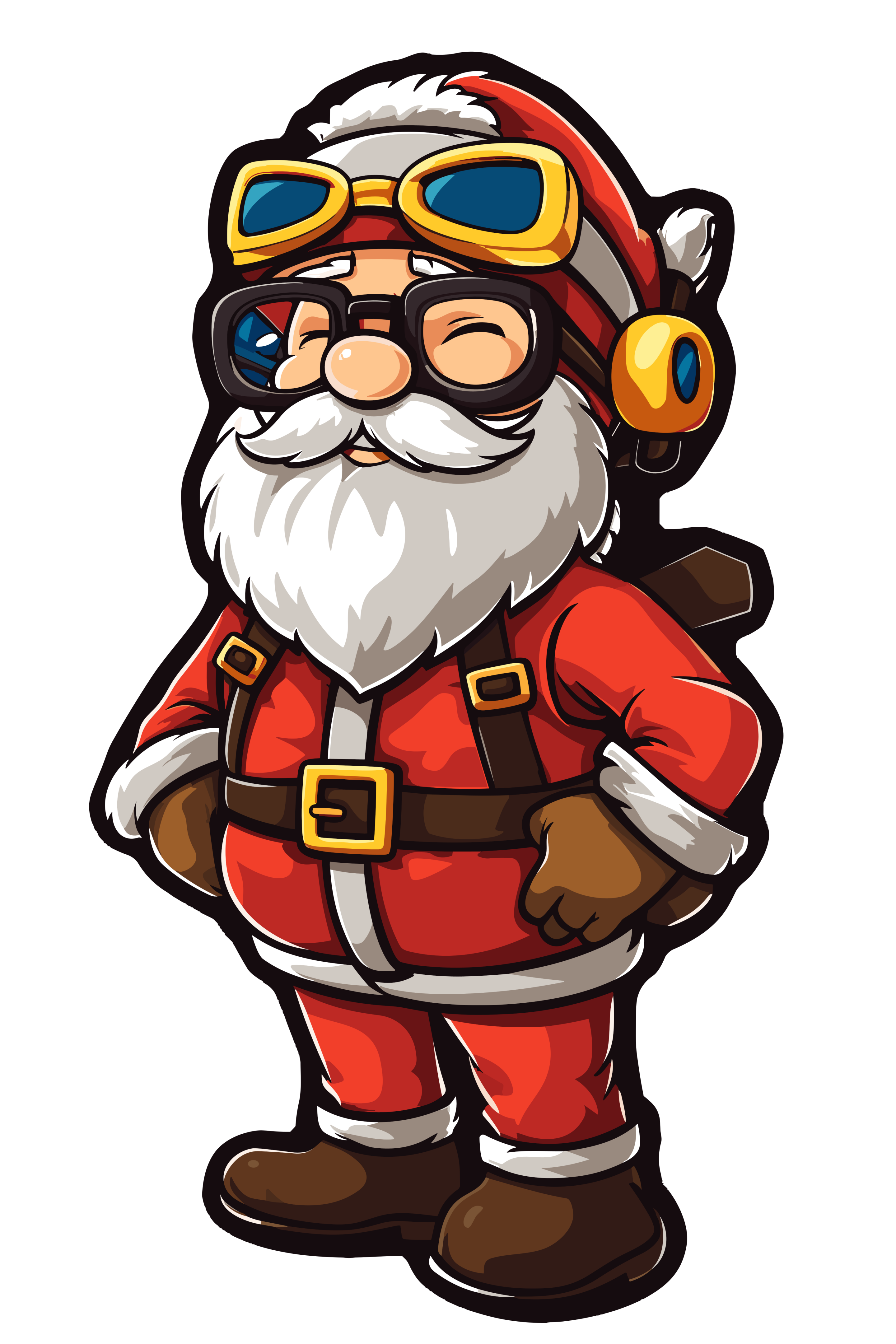 vector descargable para reproducir la imagen de un Santa Animado 8. Utiliza tu máquina de corte CNC para la realización de este proyecto.