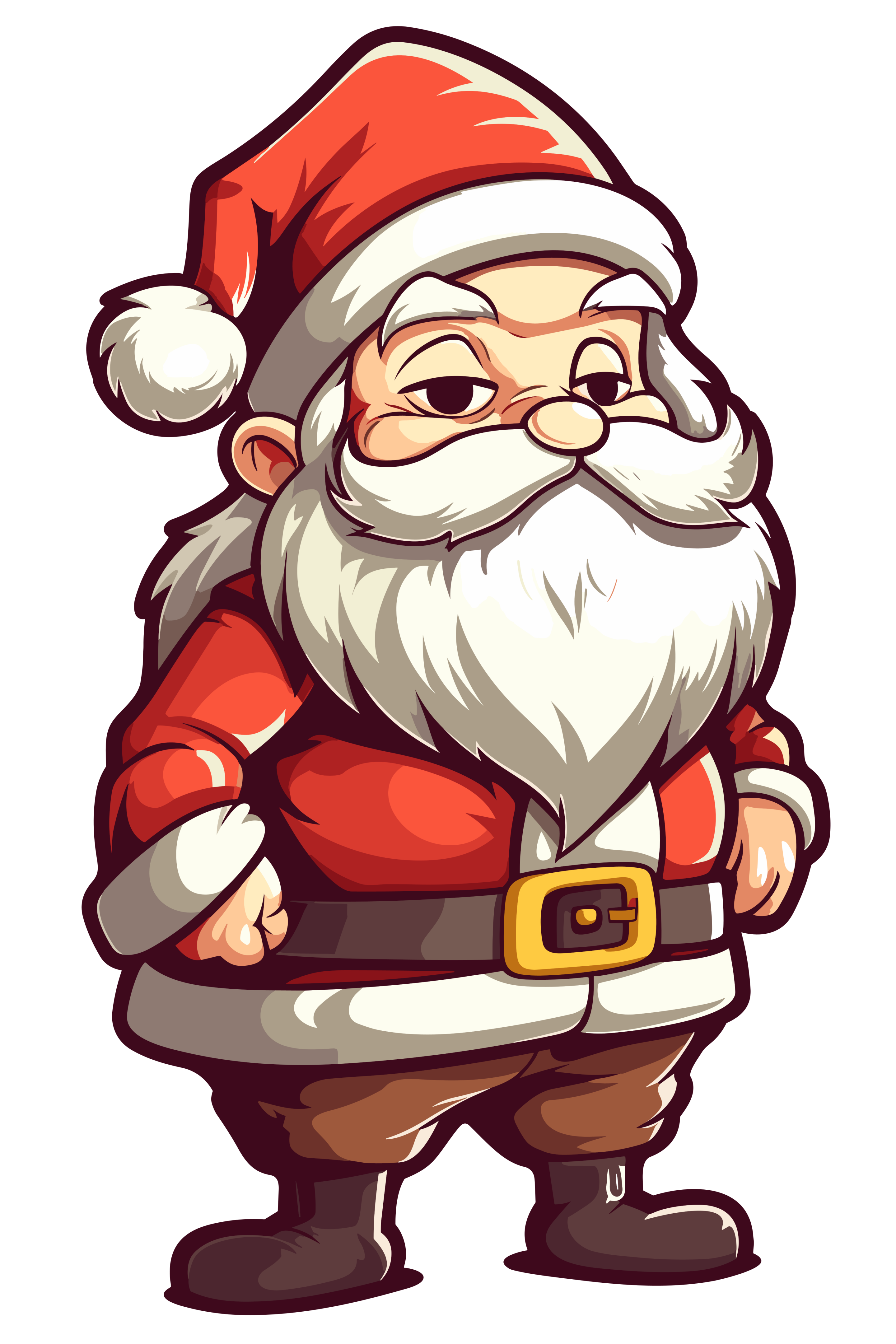 vector descargable para reproducir la imagen de un Santa Animado 13. Utiliza tu máquina de corte CNC para la realización de este proyecto.