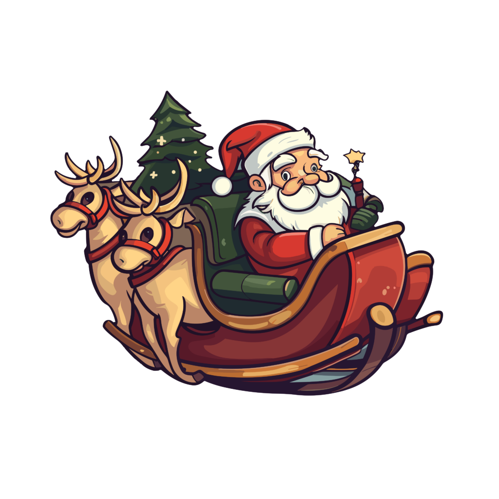 Santa Animado 17 — vector para corte CNC