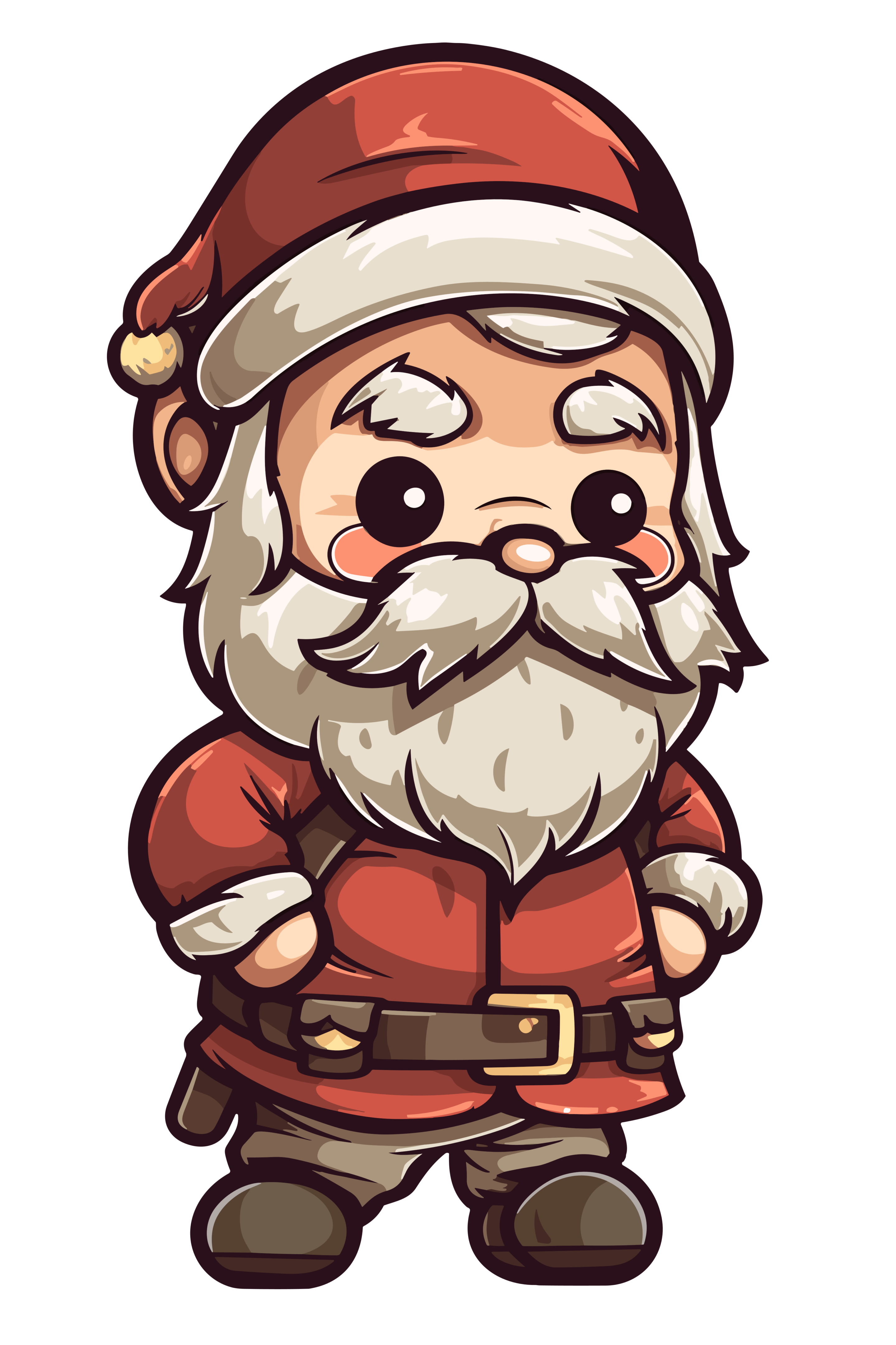 vector descargable para reproducir la imagen de un Santa Animado 18. Utiliza tu máquina de corte CNC para la realización de este proyecto.