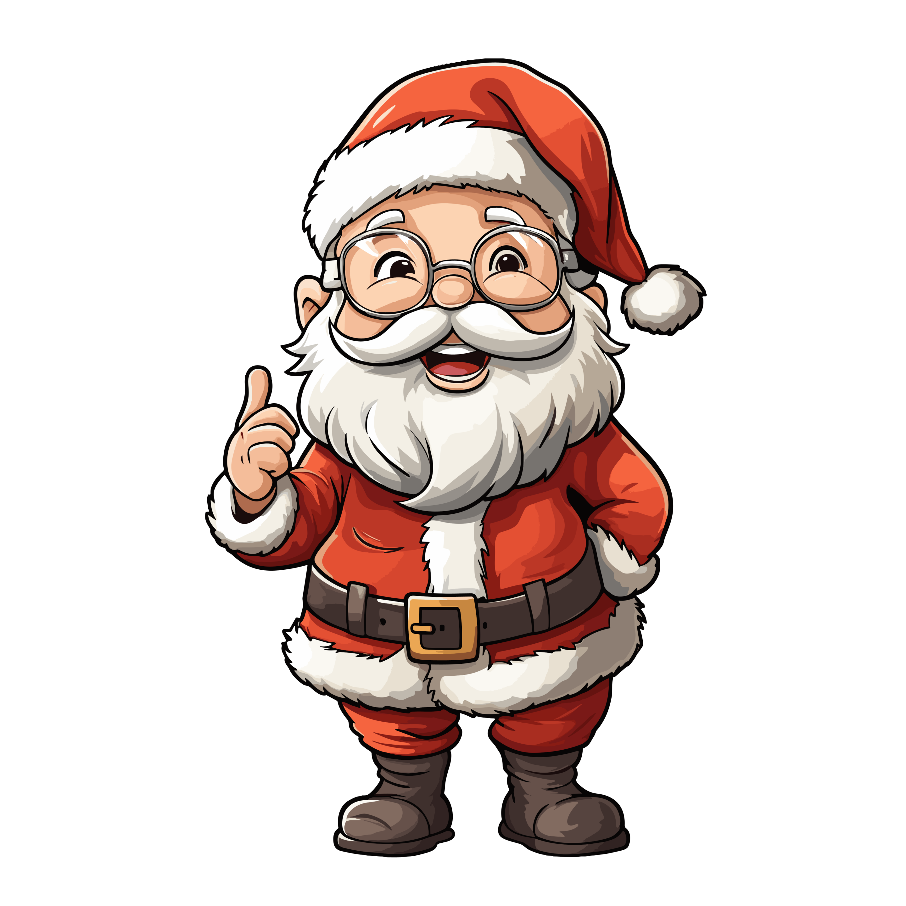 vector descargable para reproducir la imagen de un Santa Animado 7. Utiliza tu máquina de corte CNC para la realización de este proyecto.