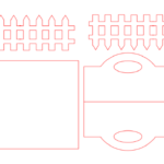vector descargable para reproducir una bandeja con cerca alrededor. Utiliza tu máquina de corte CNC para la realización de este proyecto.