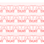 vector descargable para reproducir una bandeja de coronas. Utiliza tu máquina de corte CNC para la realización de este proyecto.