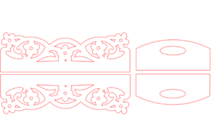 Bandeja rectangular flores