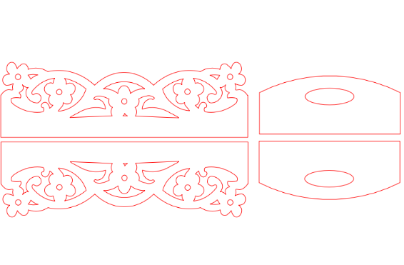 Bandeja rectangular flores