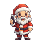 vector descargable para reproducir la imagen de un Santa Animado 4. Utiliza tu máquina de corte CNC para la realización de este proyecto.