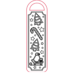vector descargable para reproducir un adorno navideño para el picaporte.  Utiliza tu máquina de corte CNC para la realización de este proyecto.