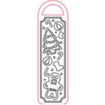 vector descargable para reproducir un adorno navideño para picarpote.  Utiliza tu máquina de corte CNC para la realización de este proyecto.