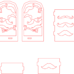 vector descargable para reproducir un soporte para tarjetas de visita Utiliza tu máquina de corte CNC para la realización de este proyecto.
