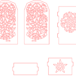 vector descargable para reproducir un soporte para tarjetas de visita. Utiliza tu máquina de corte CNC para la realización de este proyecto.