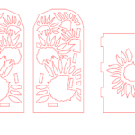 vector descargable para reproducir un soporte para tarjetas de visita.  Utiliza tu máquina de corte CNC para la realización de este proyecto.