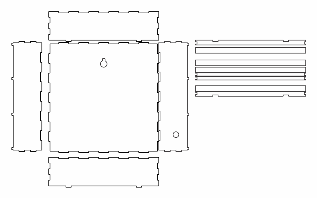 Caja de luz 3 — vector para corte CNC