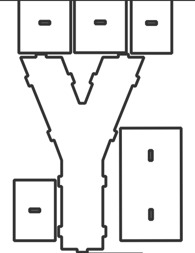 Caja letra Y