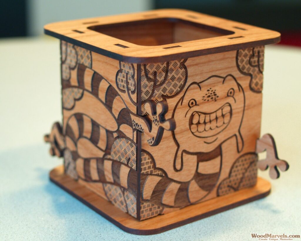 Caja monstruo — vector para corte CNC
