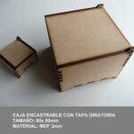 vector descargable para reproducir una caja encastrable MDF.  Utiliza tu máquina de corte CNC para la realización de este proyecto.