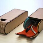 vector descargable para reproducir un estuche para lentes MDF.  Utiliza tu máquina de corte CNC para la realización de este proyecto.