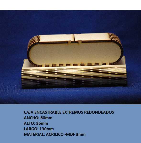 Caja costados redondeados