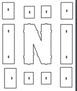 Caja de letra N