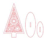 Adorno de Pino para mesa #1 - Vector descarganle para corte CNC y grabado laser gratis | Stanser