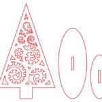 Adorno de Pino para mesa #2 - Vector descarganle para corte CNC y grabado laser gratis | Stanser