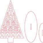 Adorno de Pino para mesa #4 - Vector descarganle para corte CNC y grabado laser gratis | Stanser