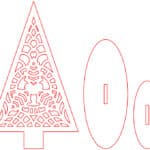 Adorno de Pino para mesa #5 - Vector descarganle para corte CNC y grabado laser gratis | Stanser