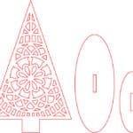 Adorno de Pino para mesa #6 - Vector descarganle para corte CNC y grabado laser gratis | Stanser