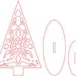 Adorno de Pino para mesa #7 - Vector descarganle para corte CNC y grabado laser gratis | Stanser