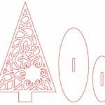 Adorno de Pino para mesa #8 - Vector descarganle para corte CNC y grabado laser gratis | Stanser