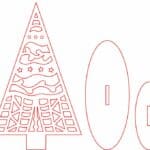 Adorno de Pino para mesa #9 - Vector descarganle para corte CNC y grabado laser gratis | Stanser