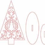Adorno de Pino para mesa #10 - Vector descarganle para corte CNC y grabado laser gratis | Stanser