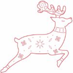 Adorno navideño “Reno" #2 - Vector descarganle para corte CNC y grabado laser gratis | Stanser