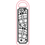 vector descargable para reproducir un adorno navideño para picaporte. Utiliza tu máquina de corte CNC para la realización de este proyecto.