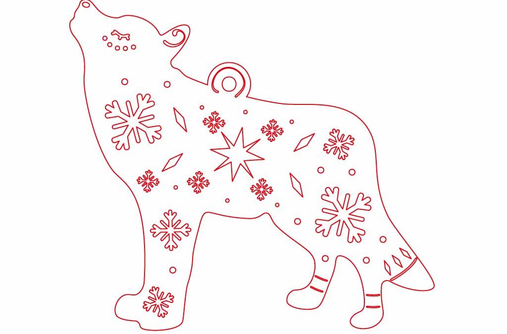 Adorno navideño “Lobo”