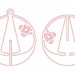 Esfera 3D “Pino con copos” - Vector descarganle para corte CNC y grabado laser gratis | Stanser