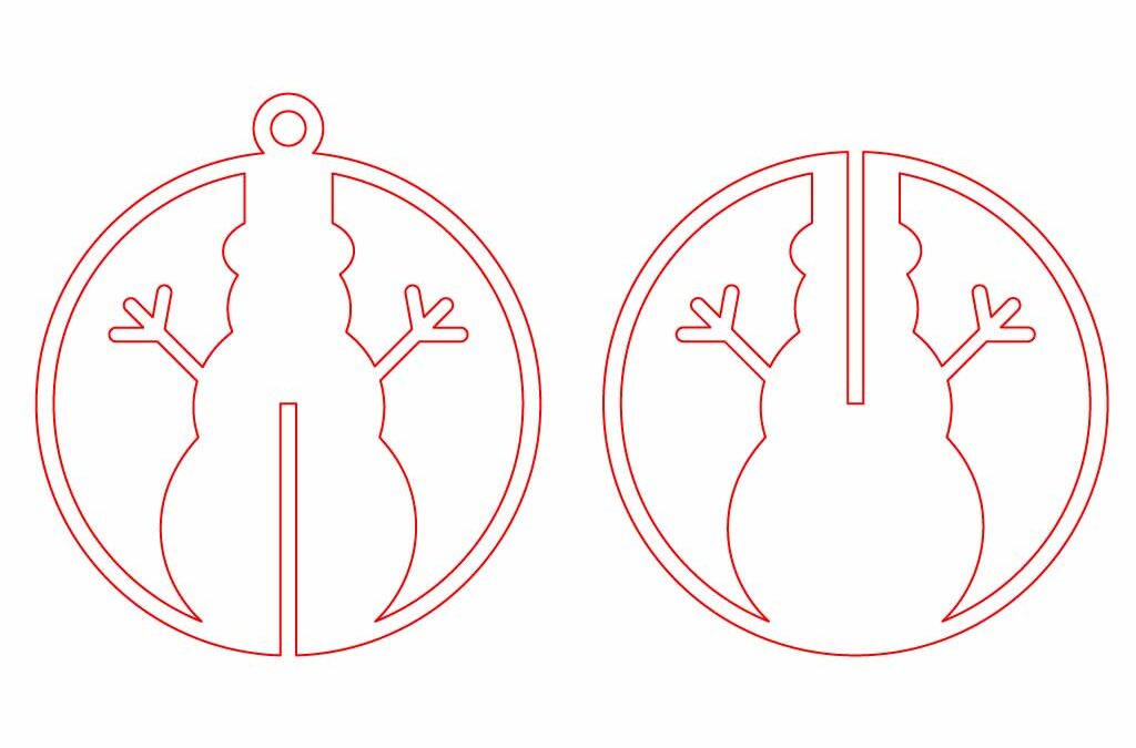 Esfera 3D “Muñeco de nieve”