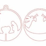 Esfera 3D “Nacimiento” - Vector descarganle para corte CNC y grabado laser gratis | Stanser